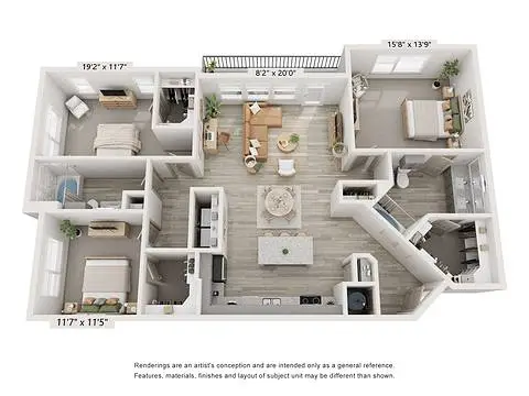 Jefferson Cedar Ridge Dallas 3BD FloorPlan 02