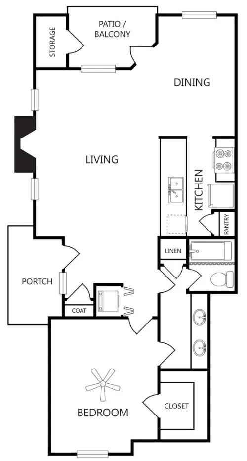 Lake Meadows Apartments Floorplan 2