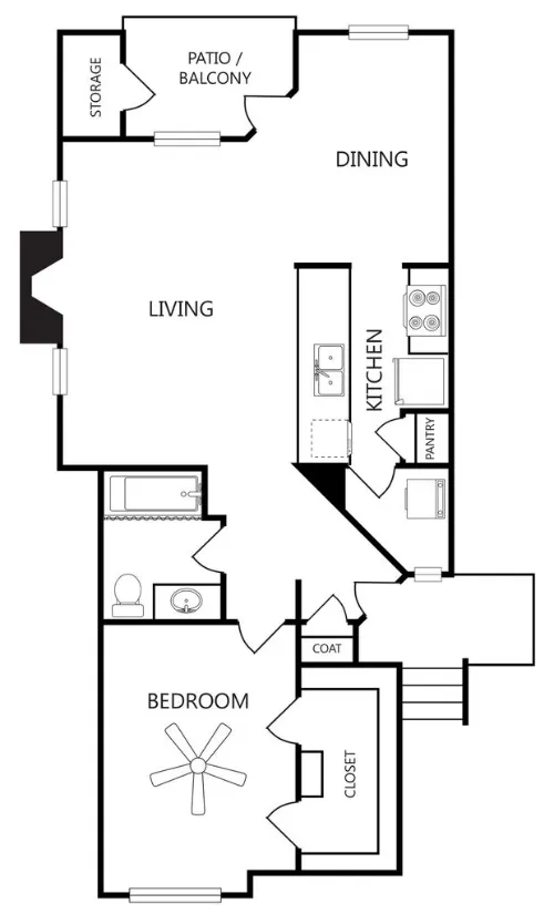 Lake Meadows Apartments Floorplan 3