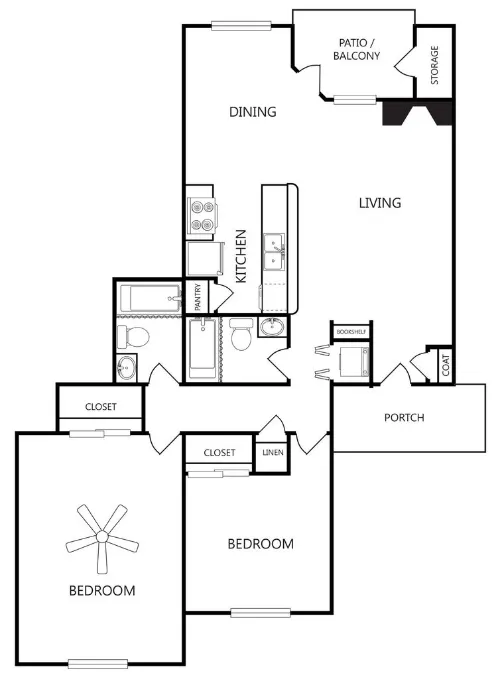 Lake Meadows Apartments Floorplan 5