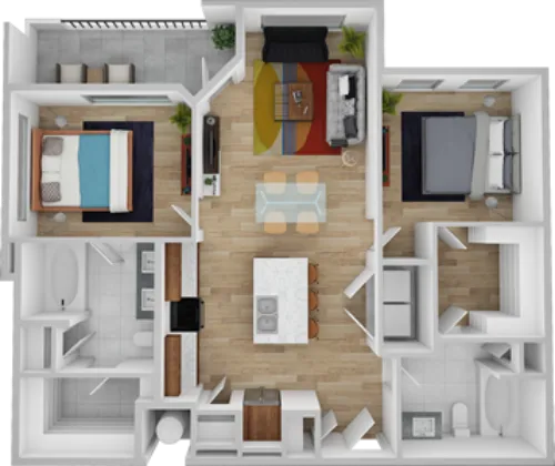 Lakeview Pointe Apartments floor plan 1