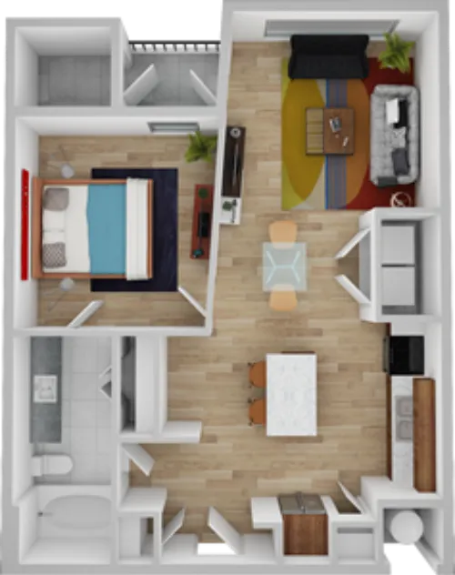 Lakeview Pointe Apartments floor plan 1