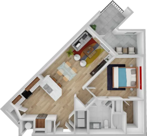 Lakeview Pointe Apartments floor plan 2