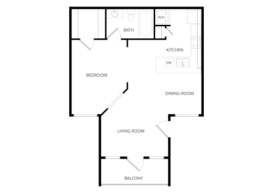 Lakewood on the Trail Dallas Apartment Floor Plan 1