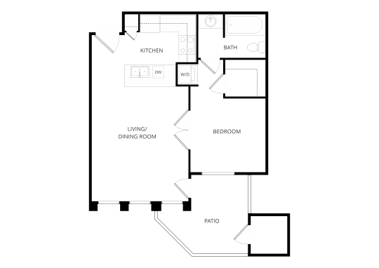 Lakewood on the Trail Dallas Apartment Floor Plan 2