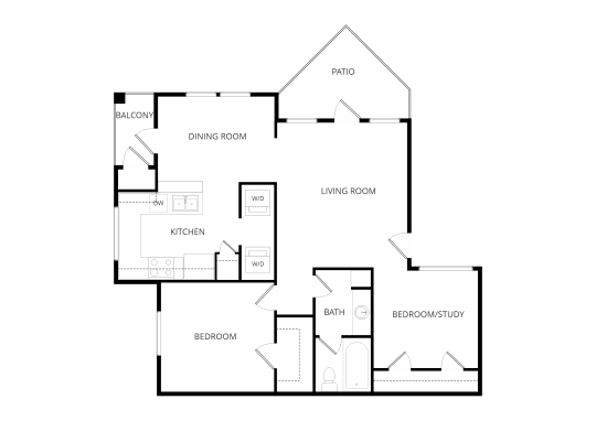 Lakewood on the Trail Dallas Apartment Floor Plan 7