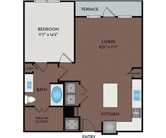 Larq Henderson Dallas Apartment Floor Plan 6