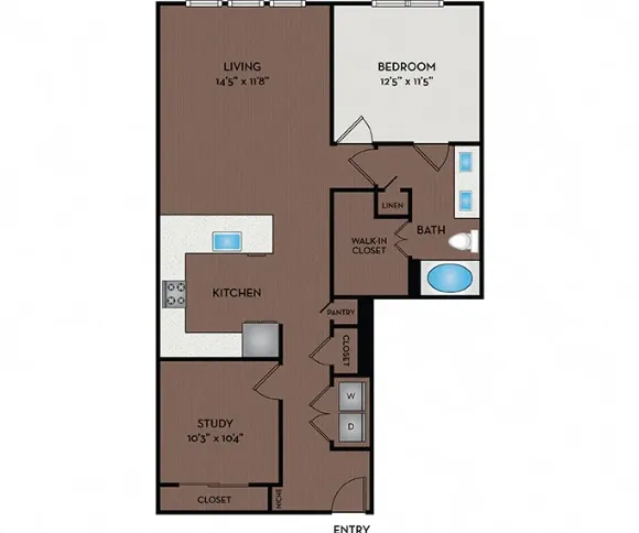 Larq Henderson Dallas Apartment Floor Plan 7