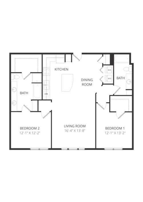 Lofts at Watters Creek 2bd FloorPlan 001