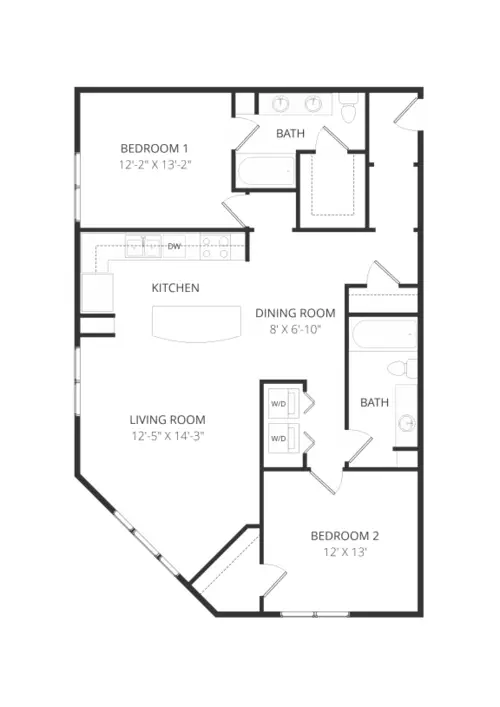 Lofts at Watters Creek 2bd FloorPlan 003