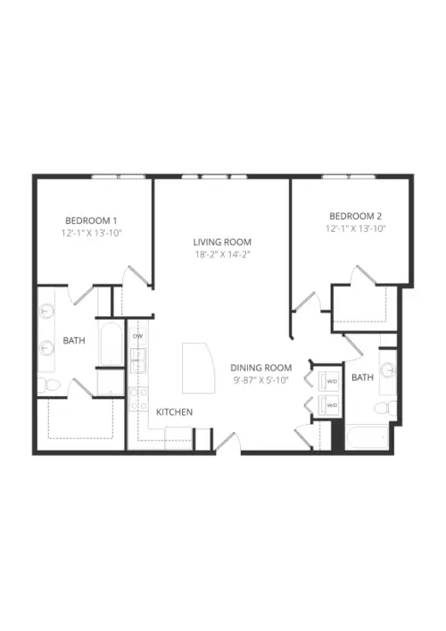 Lofts at Watters Creek 2bd FloorPlan 004