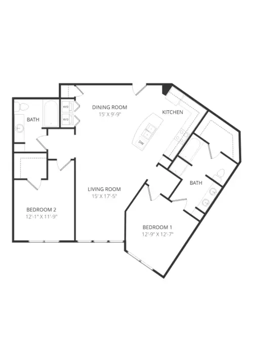 Lofts at Watters Creek 2bd FloorPlan 005