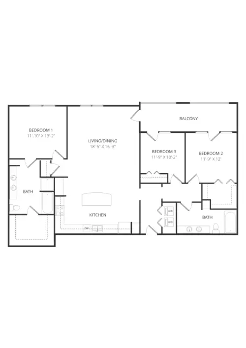 Lofts at Watters Creek 3bd FloorPlan 03