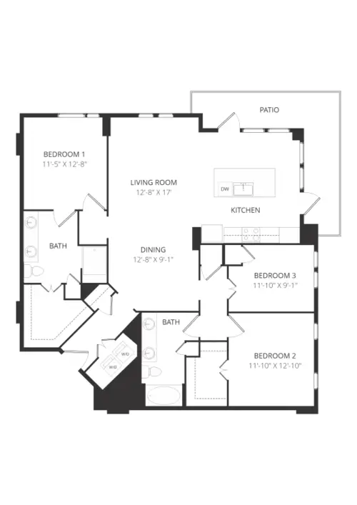 Lofts at Watters Creek 3bd FloorPlan 05