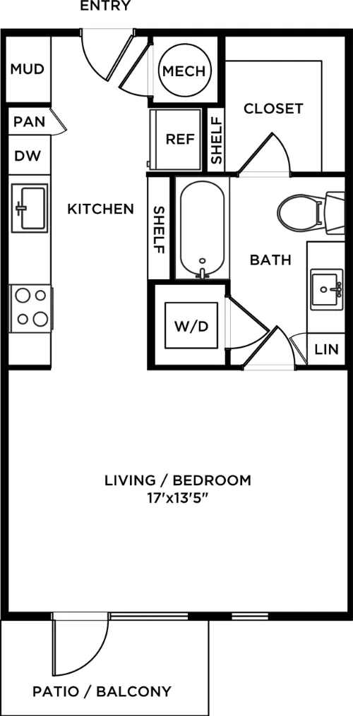 Lyle Apartments Addison Floorplan 2