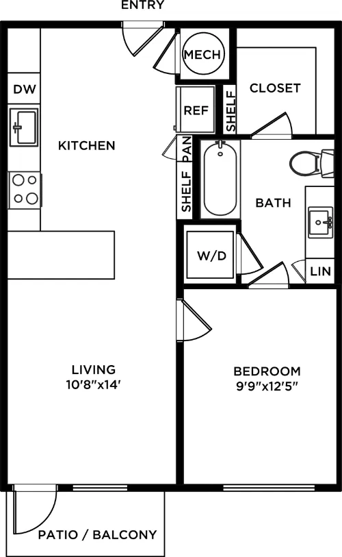 Lyle Apartments Addison Floorplan 4