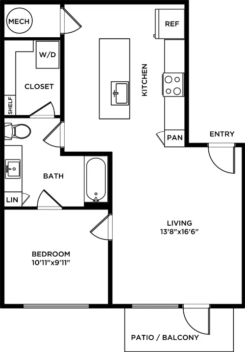 Lyle Apartments Addison Floorplan 5