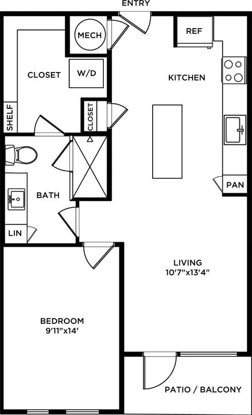 Lyle Apartments Addison Floorplan 6