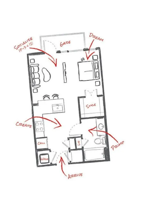 Macallan on Ross Dallas Apartment Floor Plan 1