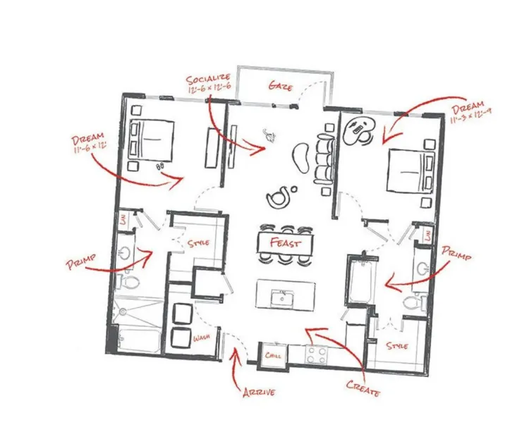 Macallan on Ross Dallas Apartment Floor Plan 12