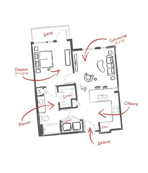 Macallan on Ross Dallas Apartment Floor Plan 3