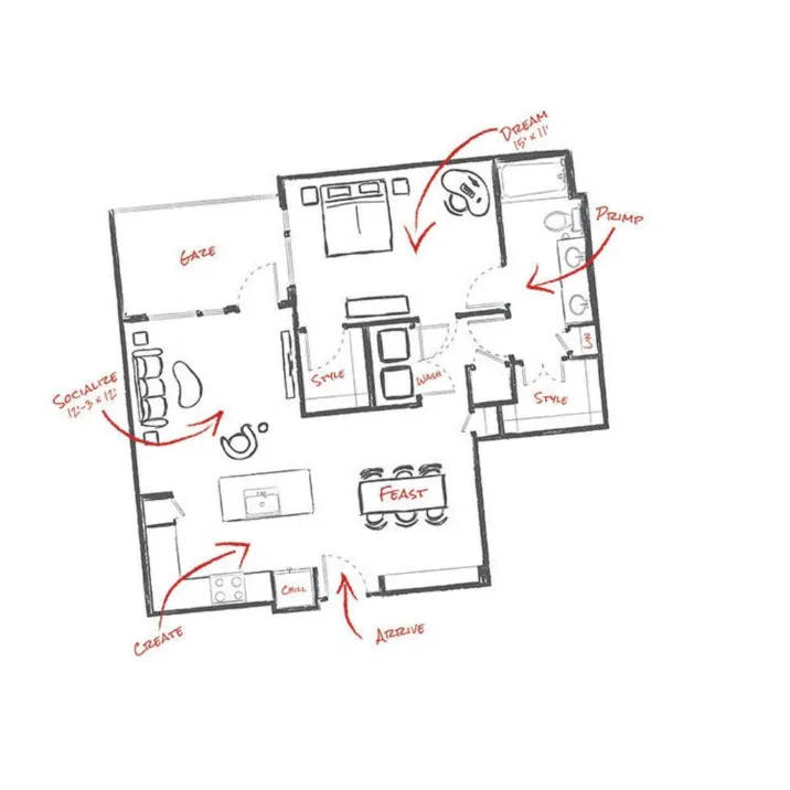 Macallan on Ross Dallas Apartment Floor Plan 8