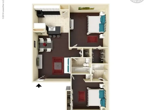 Madison @ Bellmar Dallas Apartment Floor Plan 6