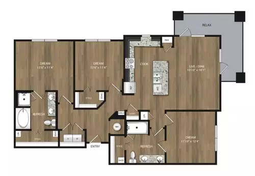 Magnolia Grove Apartments Floorplan 6