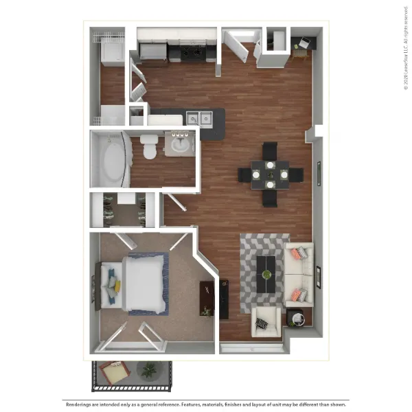 Marquis at Texas Street Dallas Floor Plan 1