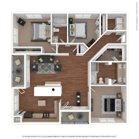 Marquis on Gaston Dallas Apartment Floor Plan 11