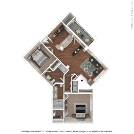 Marquis on Gaston Dallas Apartment Floor Plan 8