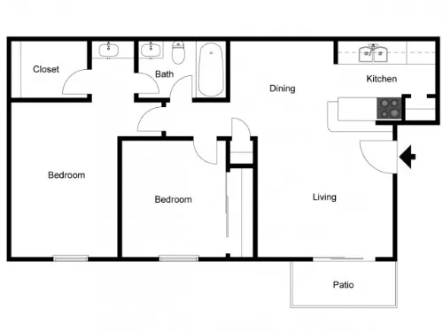 Meadow Creek Apartments Floorplan 2