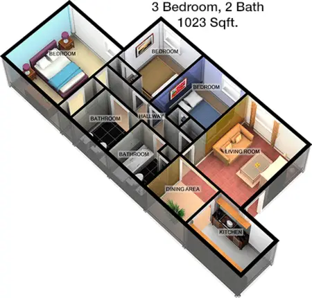 Meadows on Merrill Duncanville FloorPlan 3