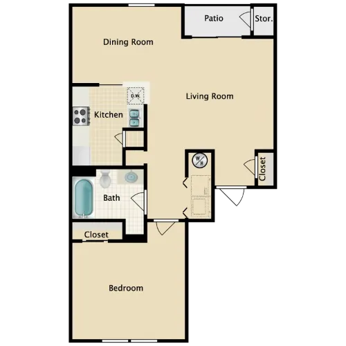 Meadowview Townhomes Terrell Floorplan 1