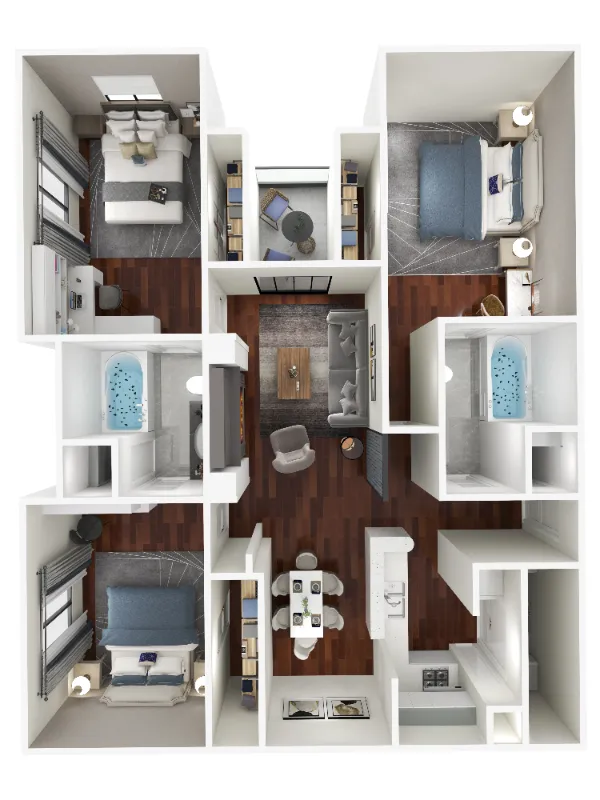 Metropolitan at CityPlace Dallas Apartment Floor Plan 6