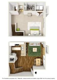 Montfort Crossing Dallas Apartment Floor Plan 4