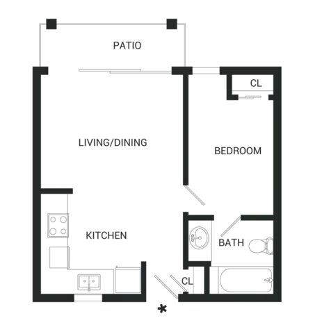 Mylo Apartment Homes Fort Worth FloorPlan 3