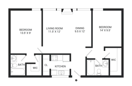 Mylo Apartment Homes Fort Worth FloorPlan 6