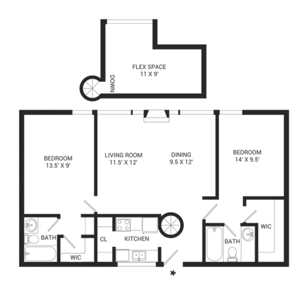 Mylo Apartment Homes Fort Worth FloorPlan 7