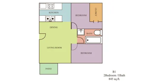 Norvell Court Apartments Dallas floorplan 3