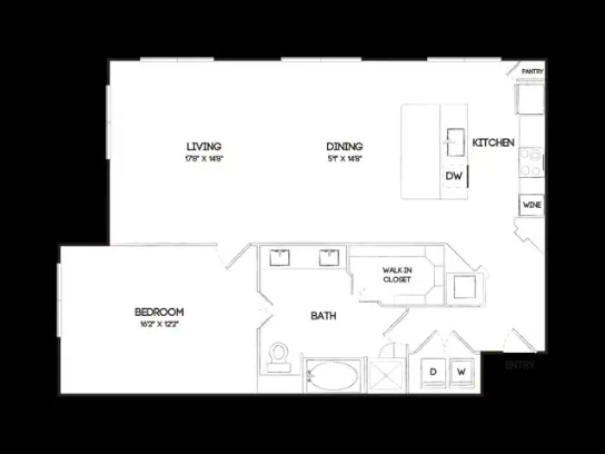 Oak & Ellum Dallas Apartment Floor Plan 5