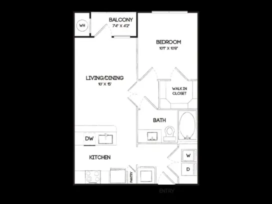 Oak & Ellum Dallas Apartment Floor Plan 8