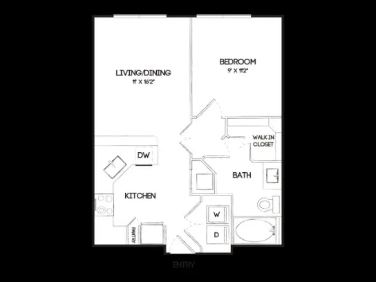 Oak & Ellum Dallas Apartment Floor Plan 9