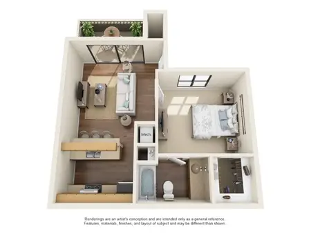 Oakstone Apartment Homes San Antonio FloorPlan 1