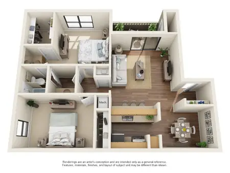 Oakstone Apartment Homes San Antonio FloorPlan 7