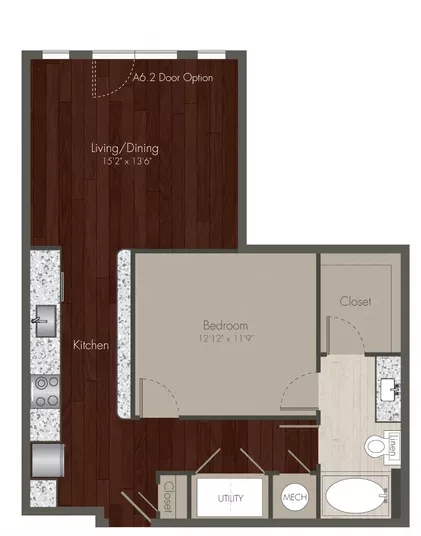 One Oak Grove Apartments Floorplan 6