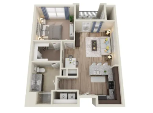 Overture Frisco 55+ Active Adult Apartment floor plan 1