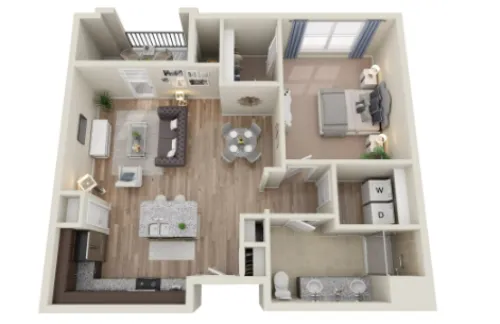 Overture Frisco 55+ Active Adult Apartment floor plan 2