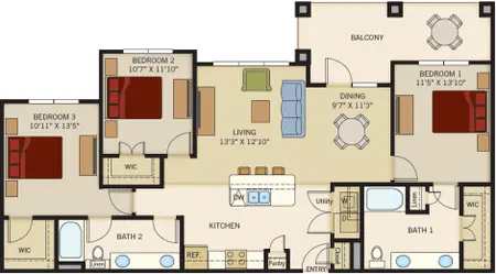 Republic at Alamo Heights San Antonio FloorPlan 8