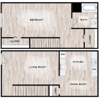 Residence at Midtown Dallas Apartment Floor Plan 3